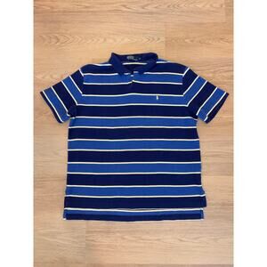 Polo Ralph Lauren yellow & blue striped polo mens size XL